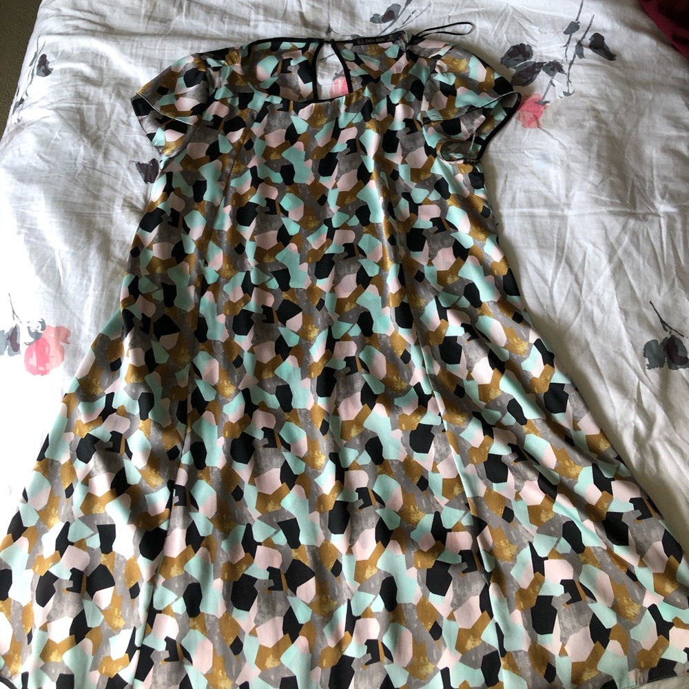 Zara Printed Silky Dress